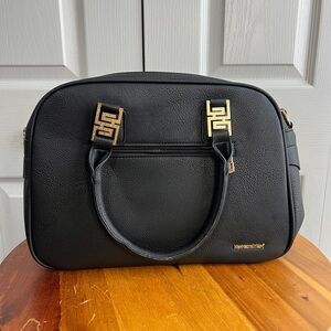 Montana West black barrel crossbody vegan leather bag